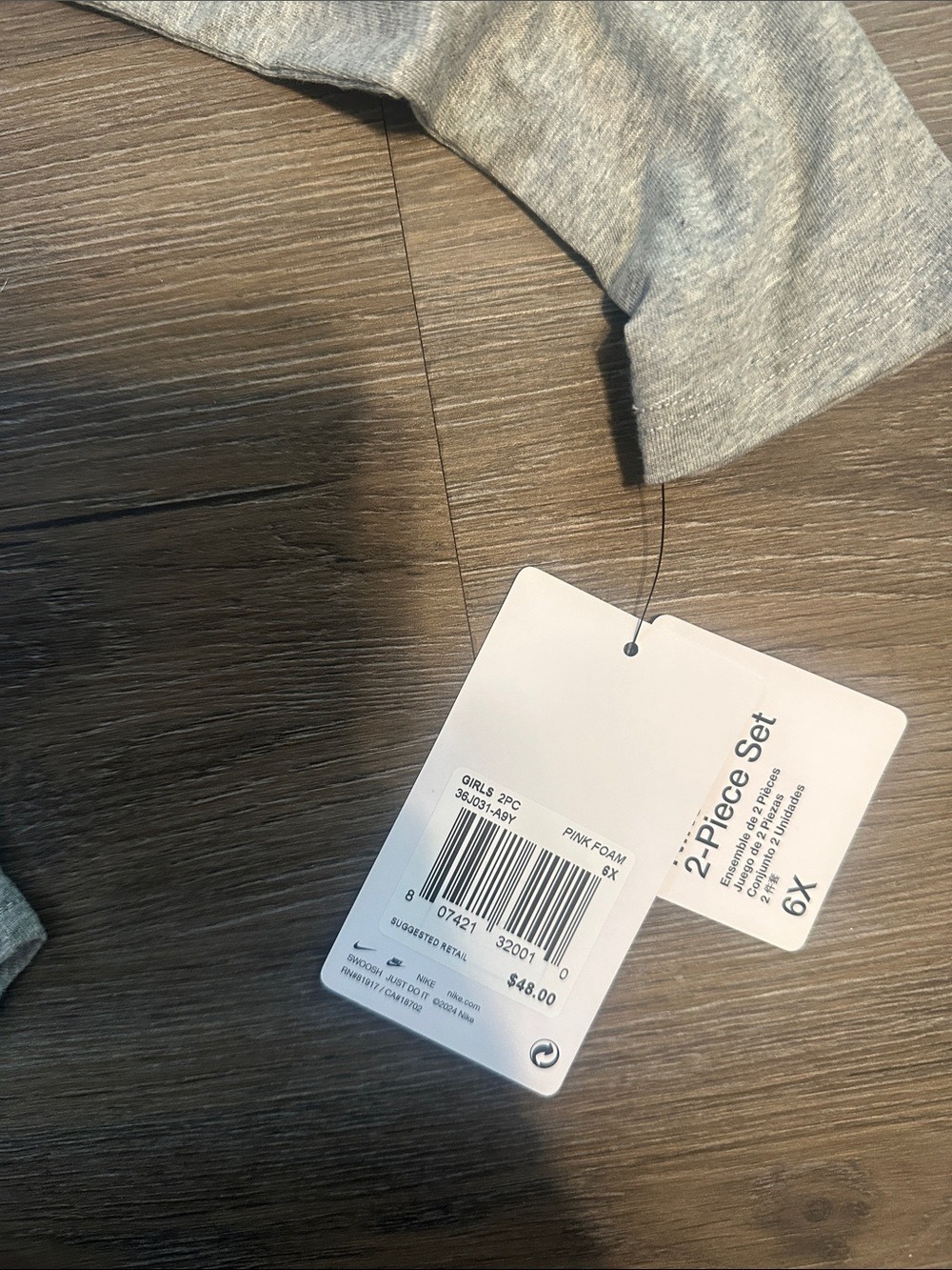 Nike Girls Top with Leggings Set 6X - Picture 4 of 4
